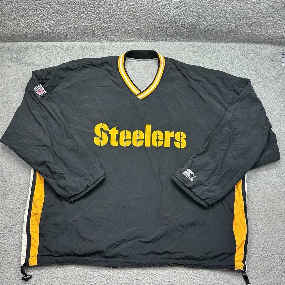 NFL Pro Ljne Starter Mens XXL Pittsburgh Steelers Reversible Pullover Jacket